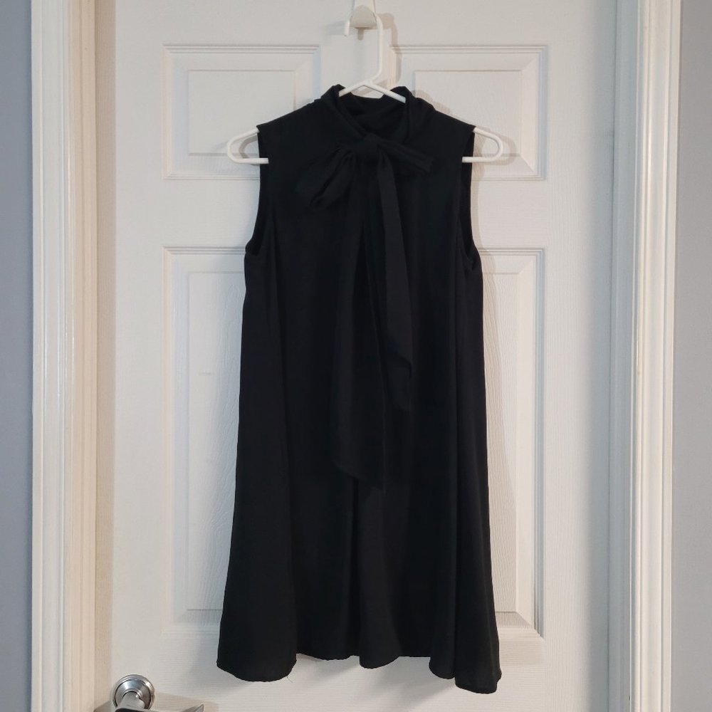 French Connection Little Black Dress with Neck Bow